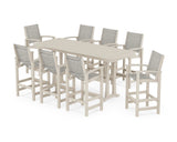 Coastal 9-Piece Bar Set with Trestle Legs