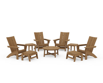 Modern Grand Adirondack 9-Piece Conversation Set