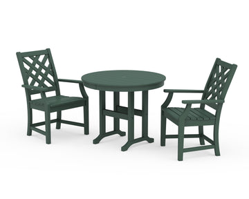 Wovendale 3-Piece Farmhouse Dining Set