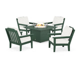 Cottage 5-Piece Deep Seating Set with Fire Pit Table