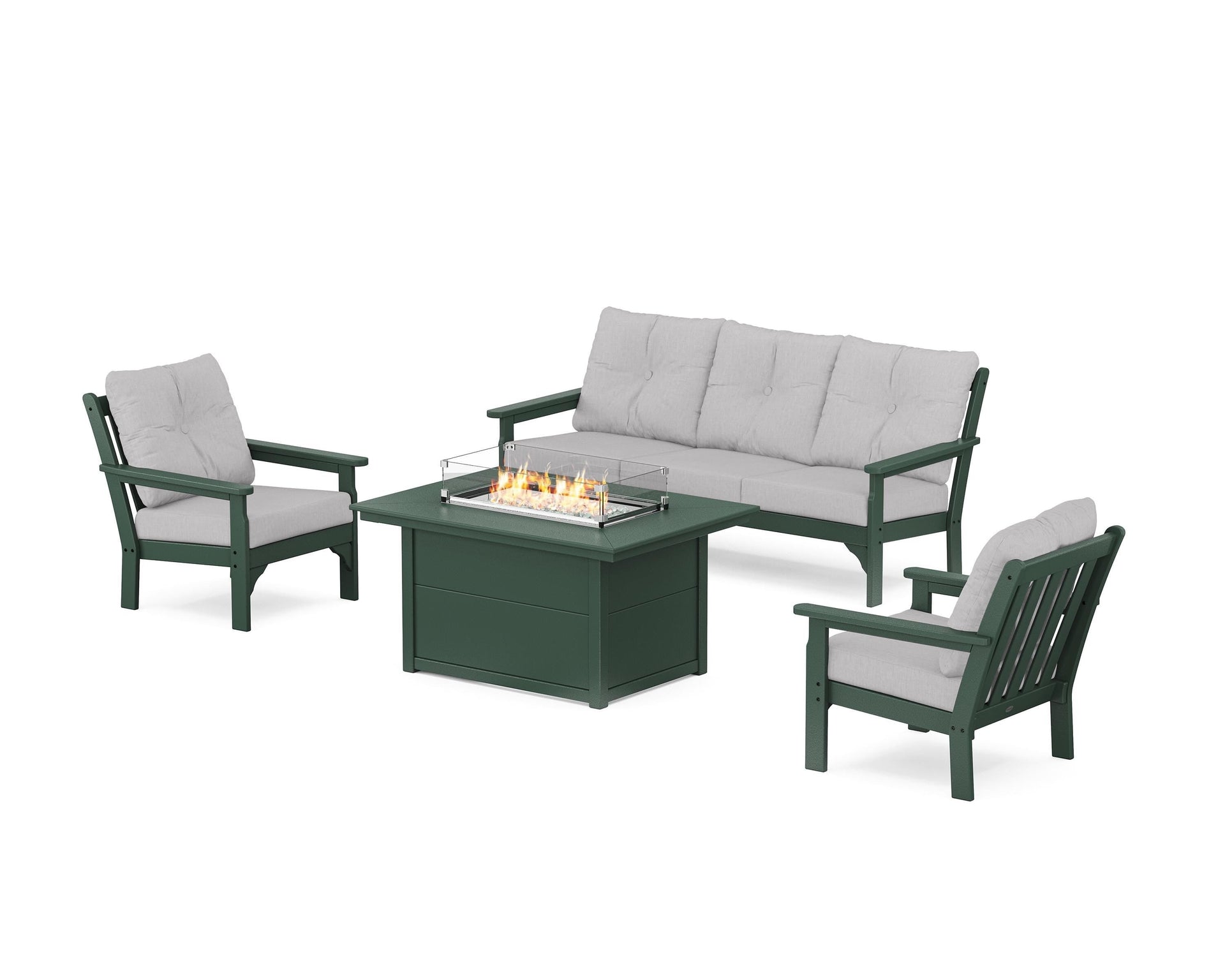 Vineyard Deep Seating Fire Pit Table Set