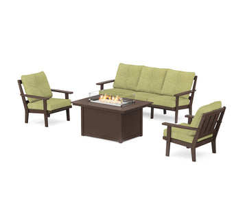 Oxford Deep Seating Fire Pit Table Set