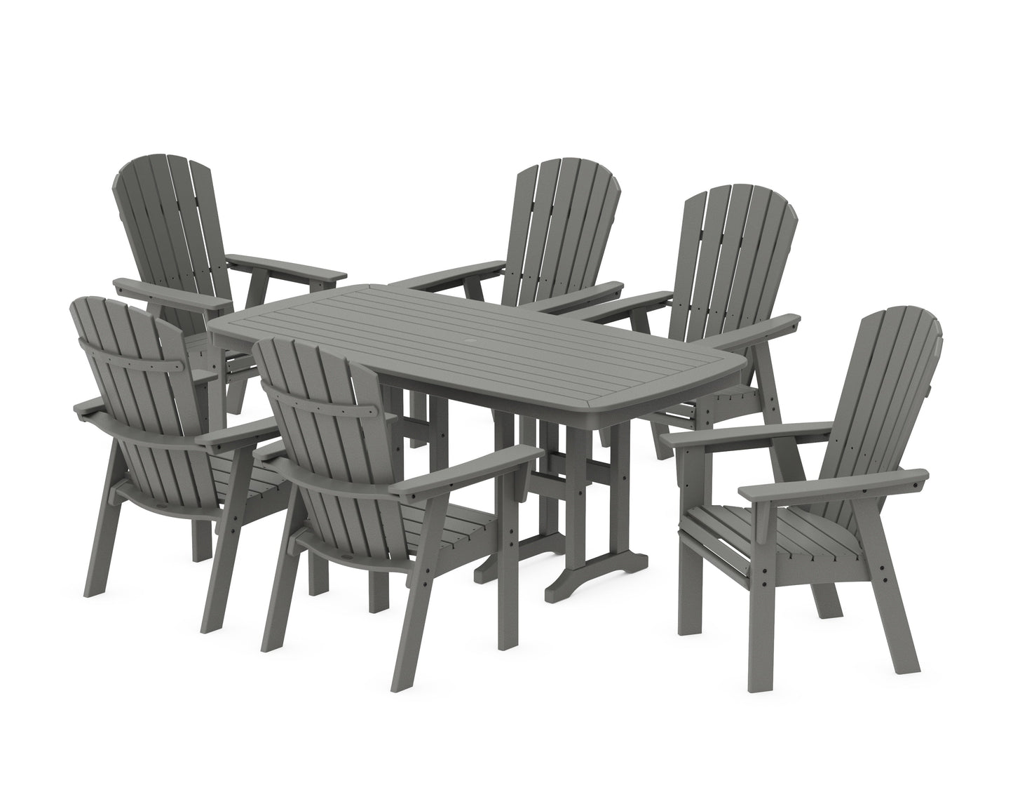 Nautical Curveback Adirondack 7-Piece Dining Set