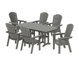 Nautical Curveback Adirondack 7-Piece Dining Set