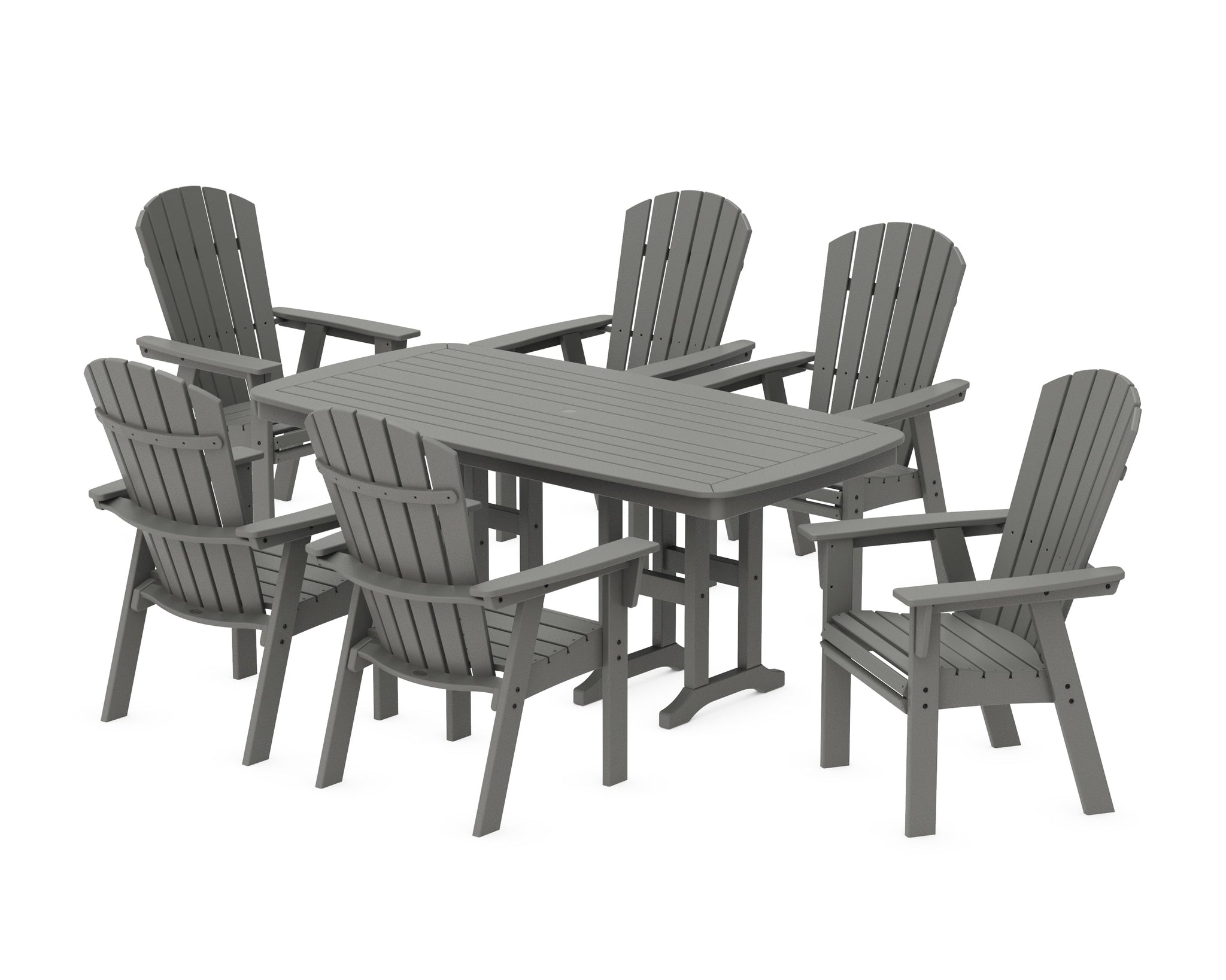 Nautical Curveback Adirondack 7-Piece Dining Set