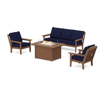 Cottage Deep Seating Fire Pit Table Set