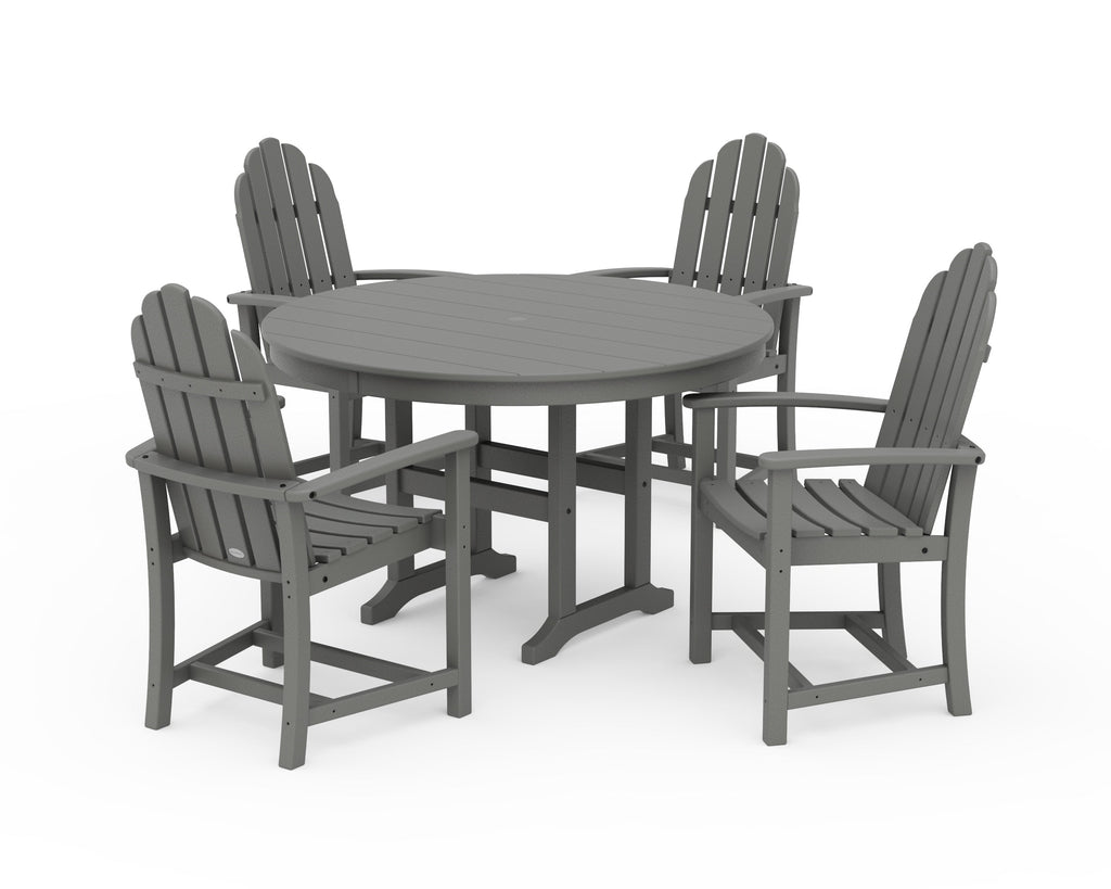 Classic Adirondack 5-Piece Round Farmhouse Dining Set