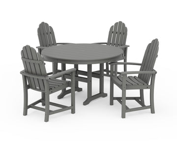 Classic Adirondack 5-Piece Round Farmhouse Dining Set