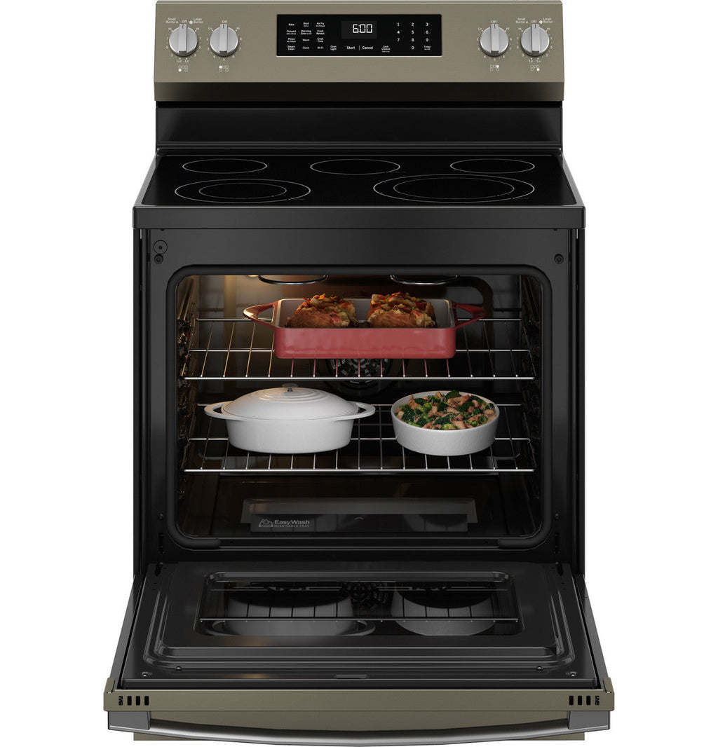 GE® ENERGY STAR® 30" Free-Standing Electric Convection Range with No Preheat Air Fry and EasyWash™ Oven Tray
