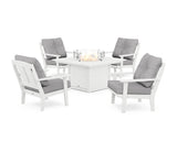 Mission 5-Piece Deep Seating Set with Fire Pit Table