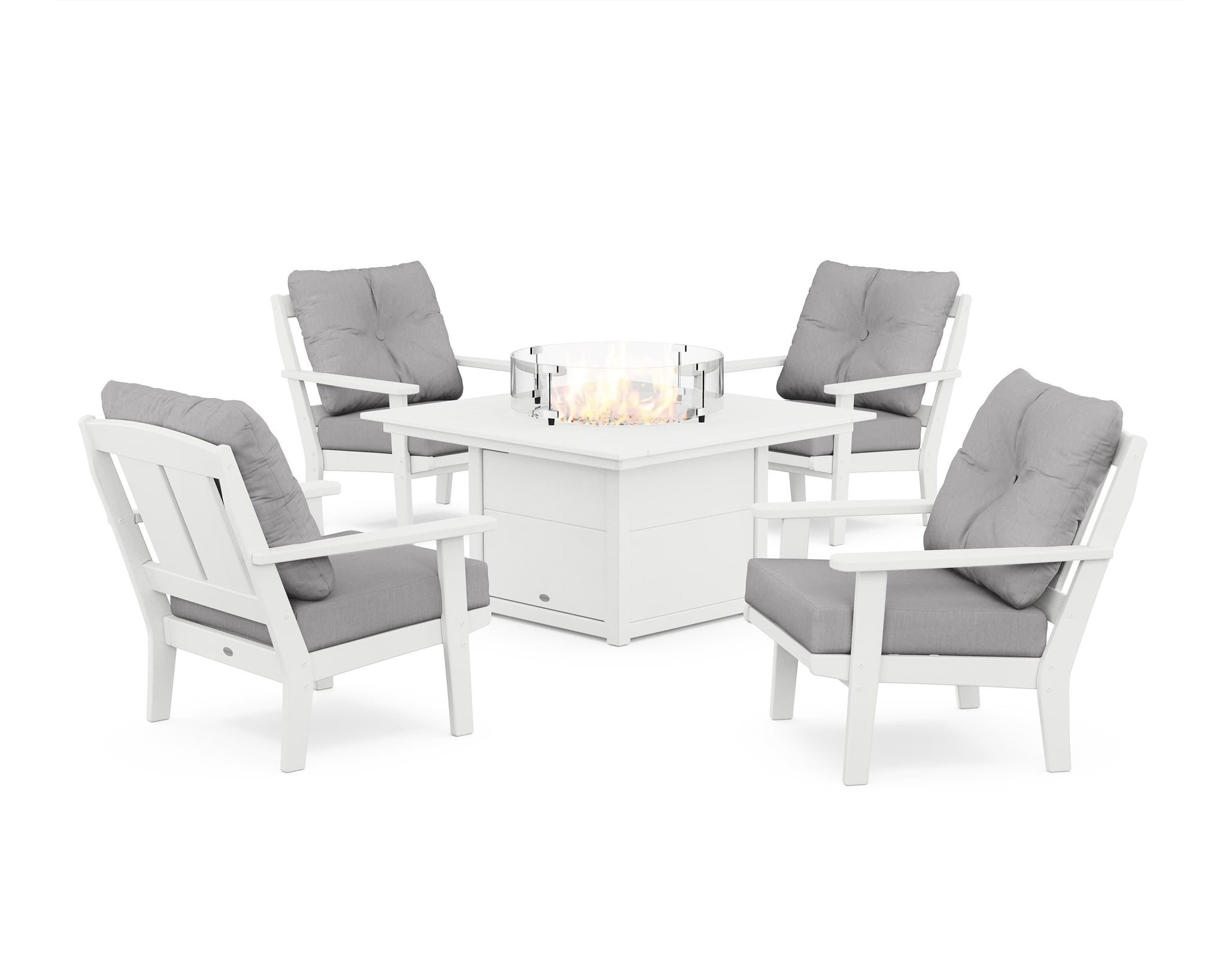 Mission 5-Piece Deep Seating Set with Fire Pit Table