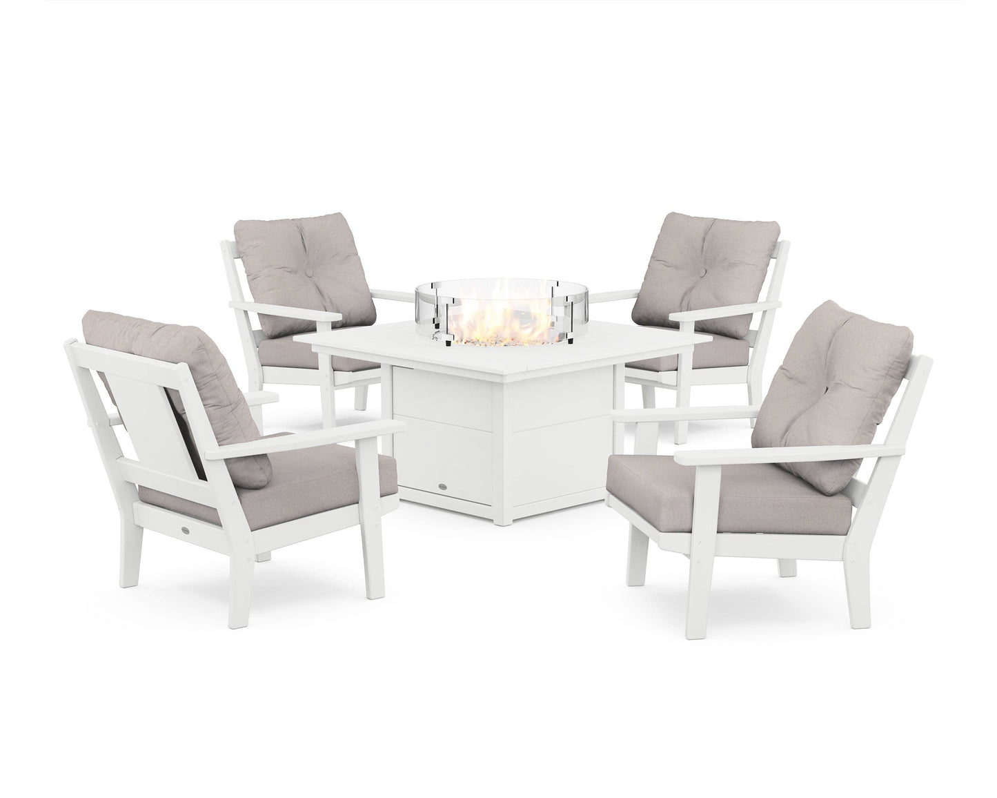 Prairie 5-Piece Deep Seating Set with Fire Pit Table