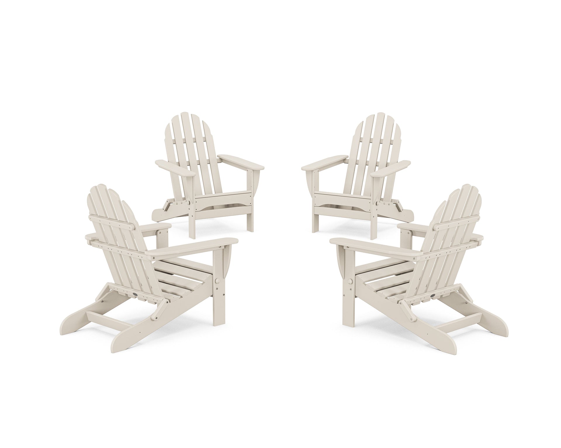 4-Piece Classic Folding Adirondack Conversation Set