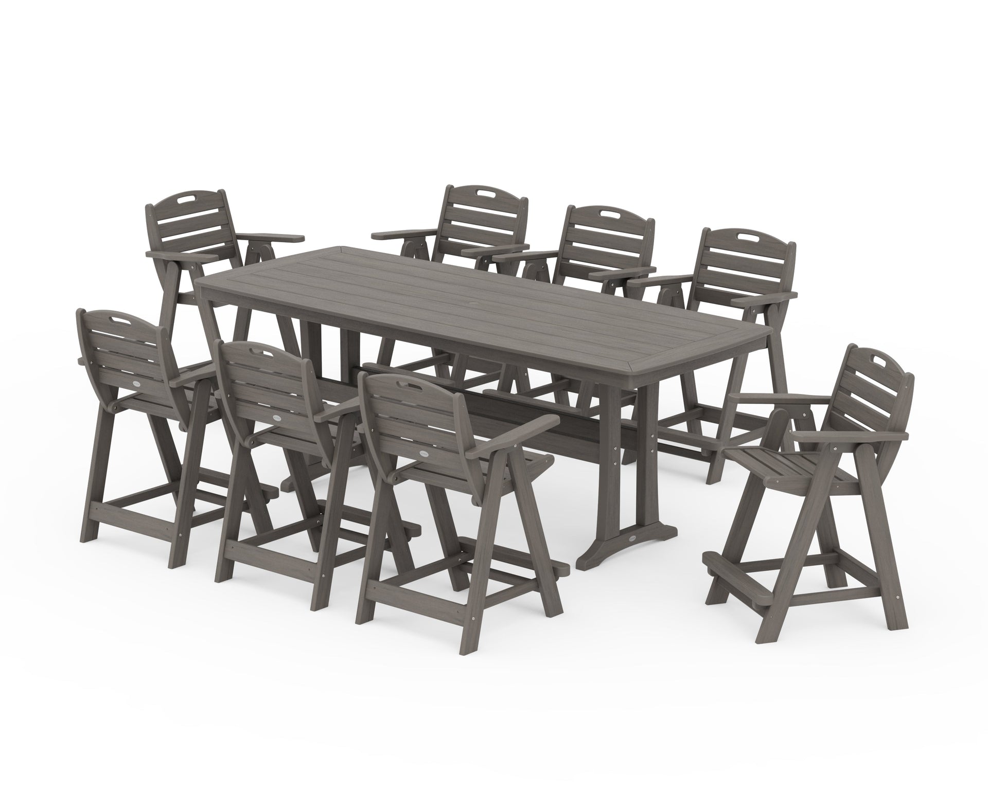 Nautical 9-Piece Counter Set with Trestle Legs