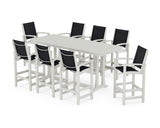 Coastal 9-Piece Bar Set with Trestle Legs