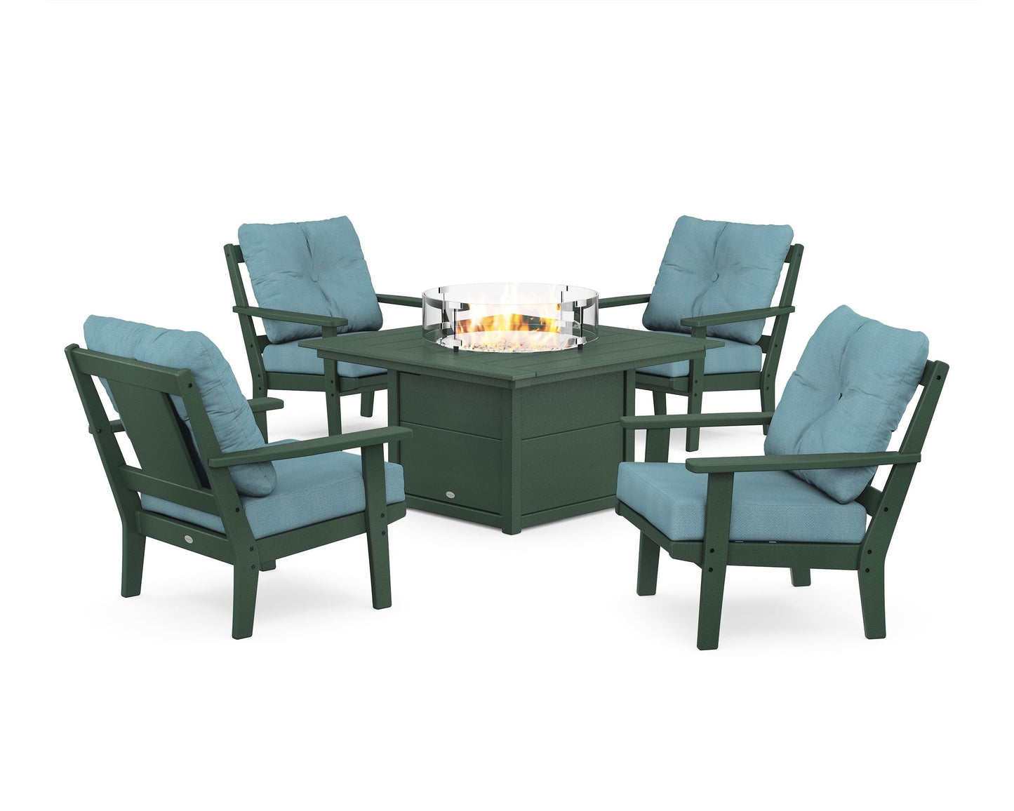 Prairie 5-Piece Deep Seating Set with Fire Pit Table