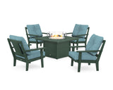 Prairie 5-Piece Deep Seating Set with Fire Pit Table