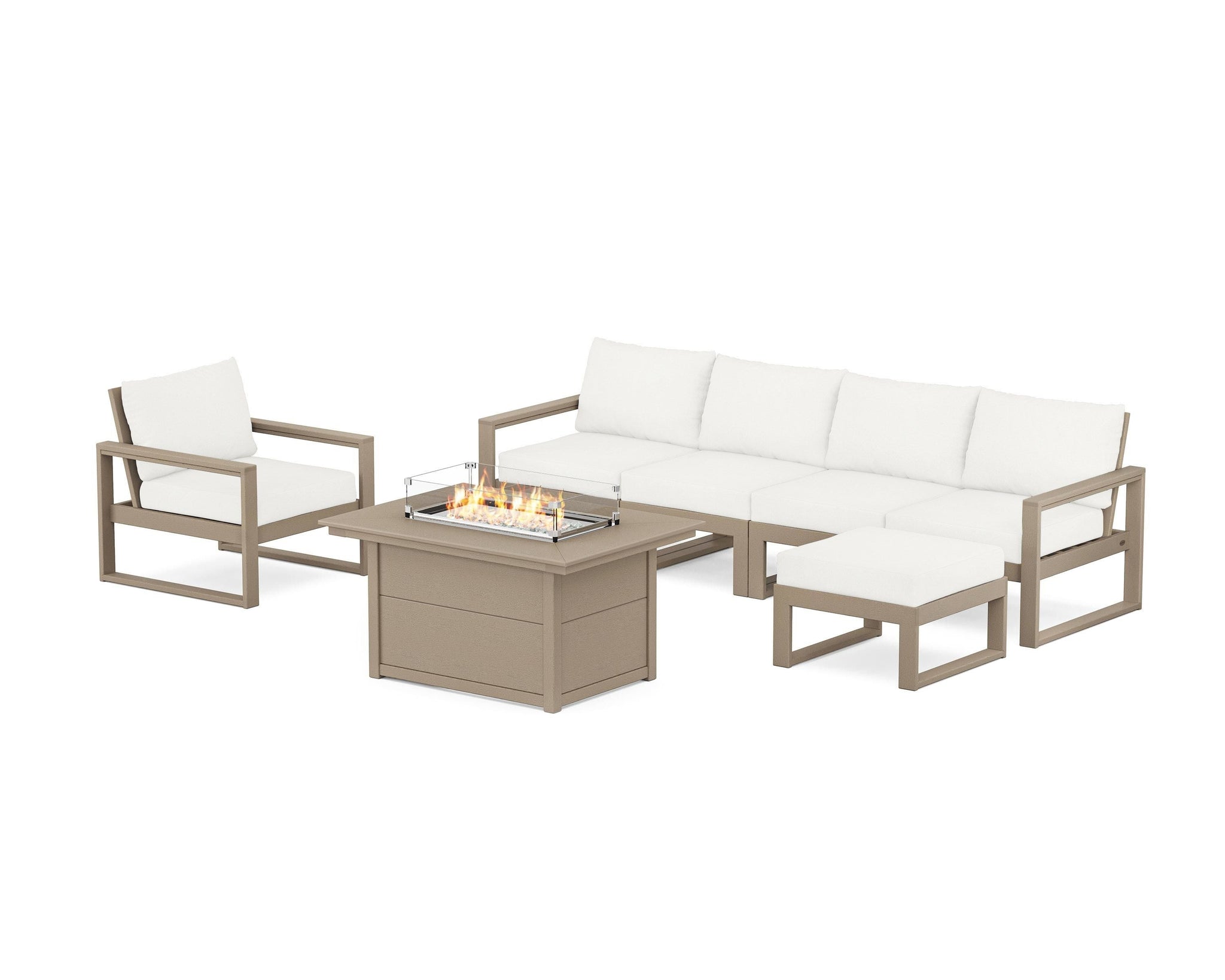 EDGE Sectional Lounge and Fire Pit Set