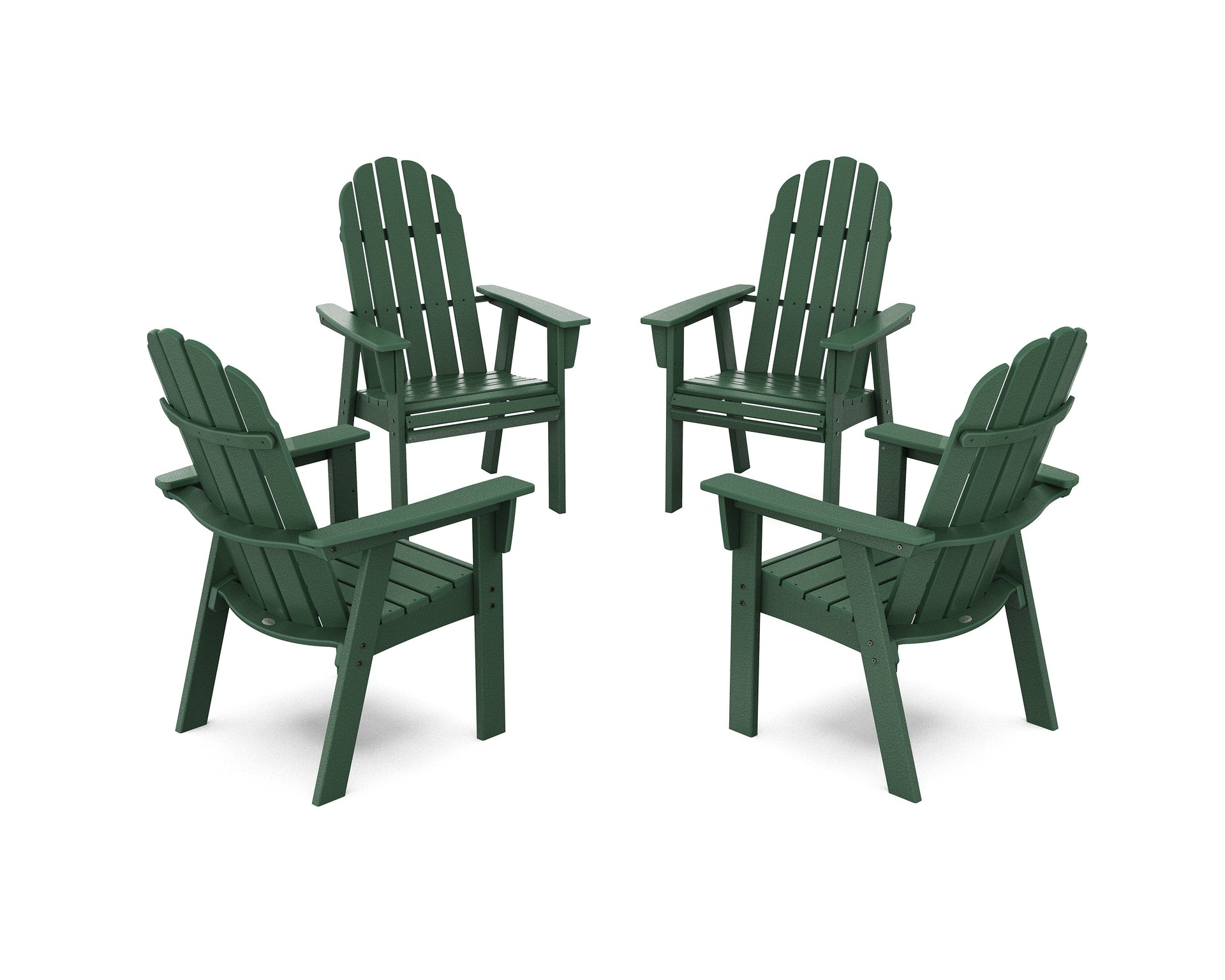 Vineyard 4-Piece Curveback Upright Adirondack Conversation Set