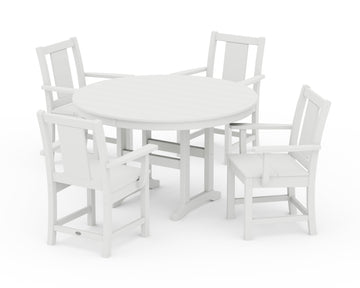Prairie 5-Piece Round Farmhouse Dining Set