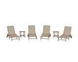 Nautical Chaise 6-Piece Set with Wheels