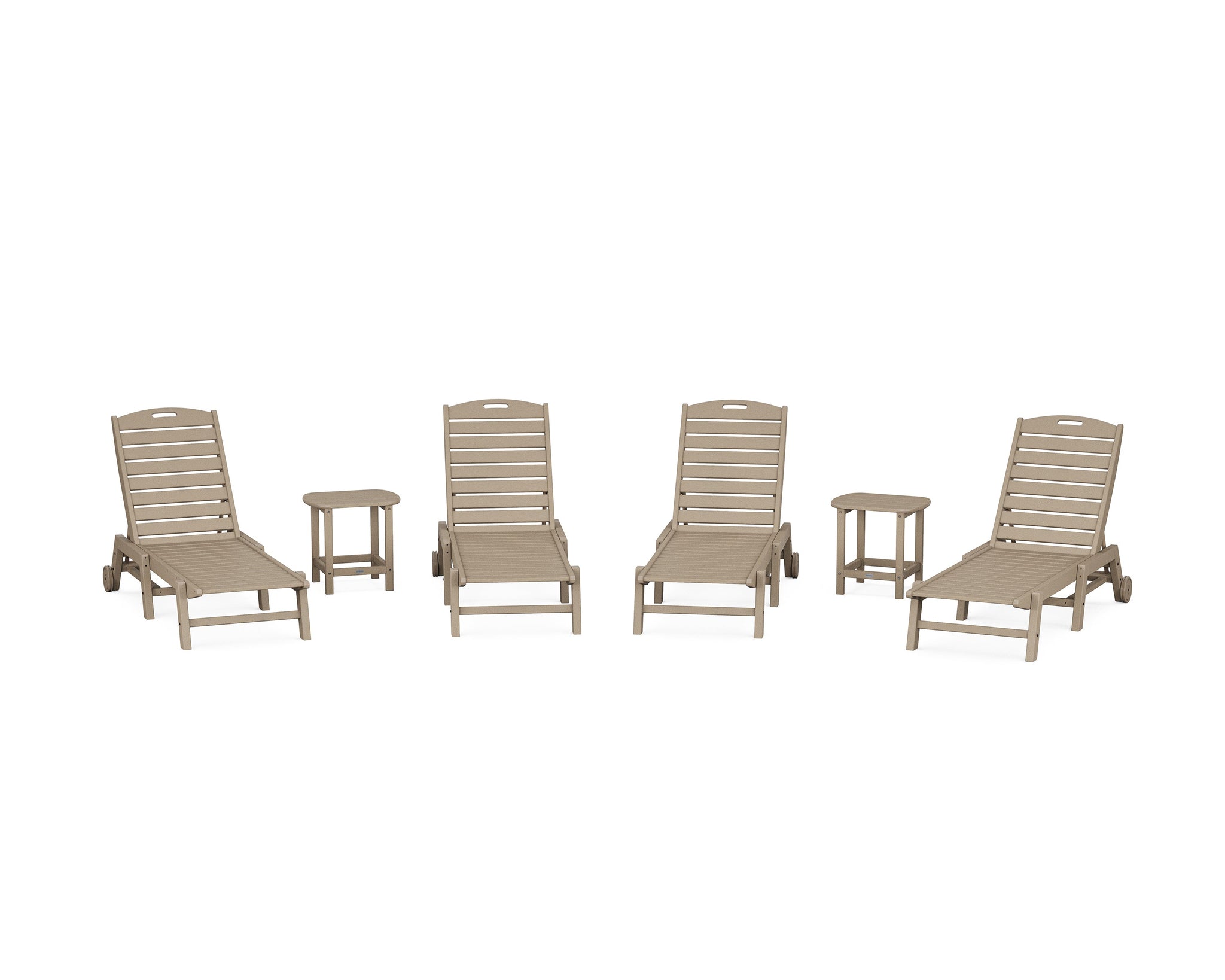 Nautical Chaise 6-Piece Set with Wheels