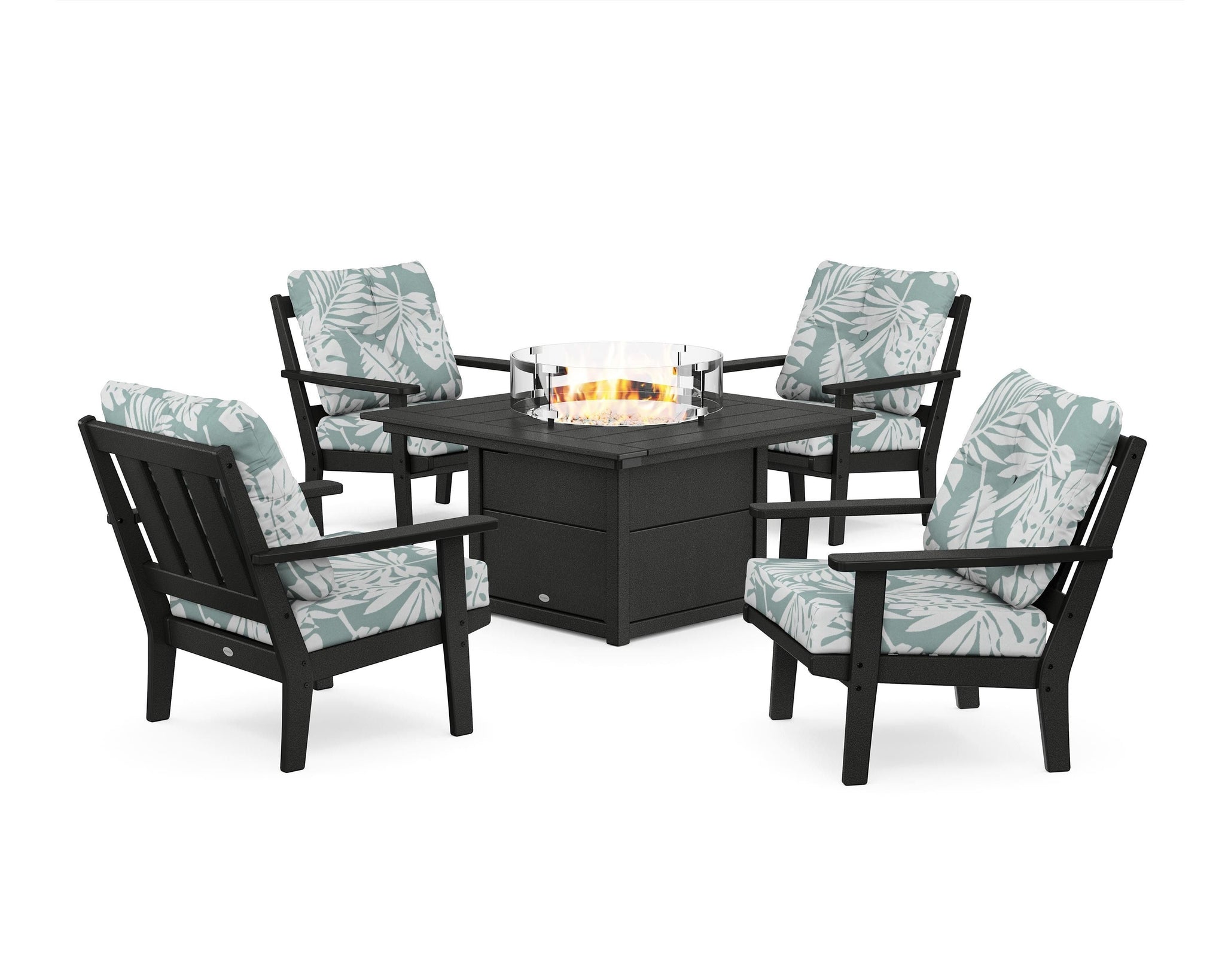 Oxford 5-Piece Deep Seating Set with Fire Pit Table