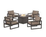 EDGE Sectional 5-Piece Deep Seating Set with Fire Pit Table