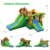 Costway Kids Jungle Bounce House Castle w/ 735W Blower 51823049 New