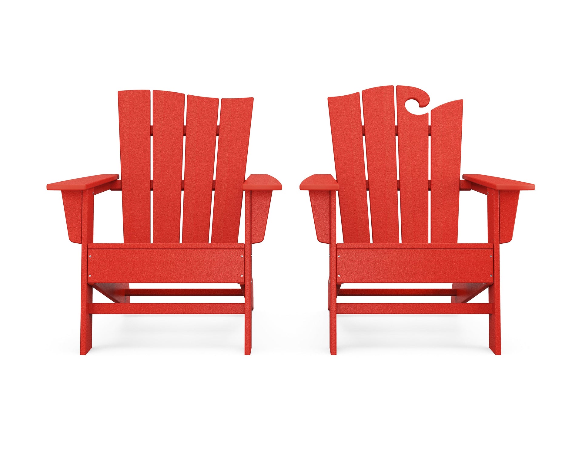 Wave 2-Piece Adirondack Set with The Wave Chair Left