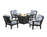 Mission 5-Piece Deep Seating Set with Fire Pit Table
