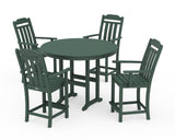 Cottage 5-Piece Round Farmhouse Counter Set