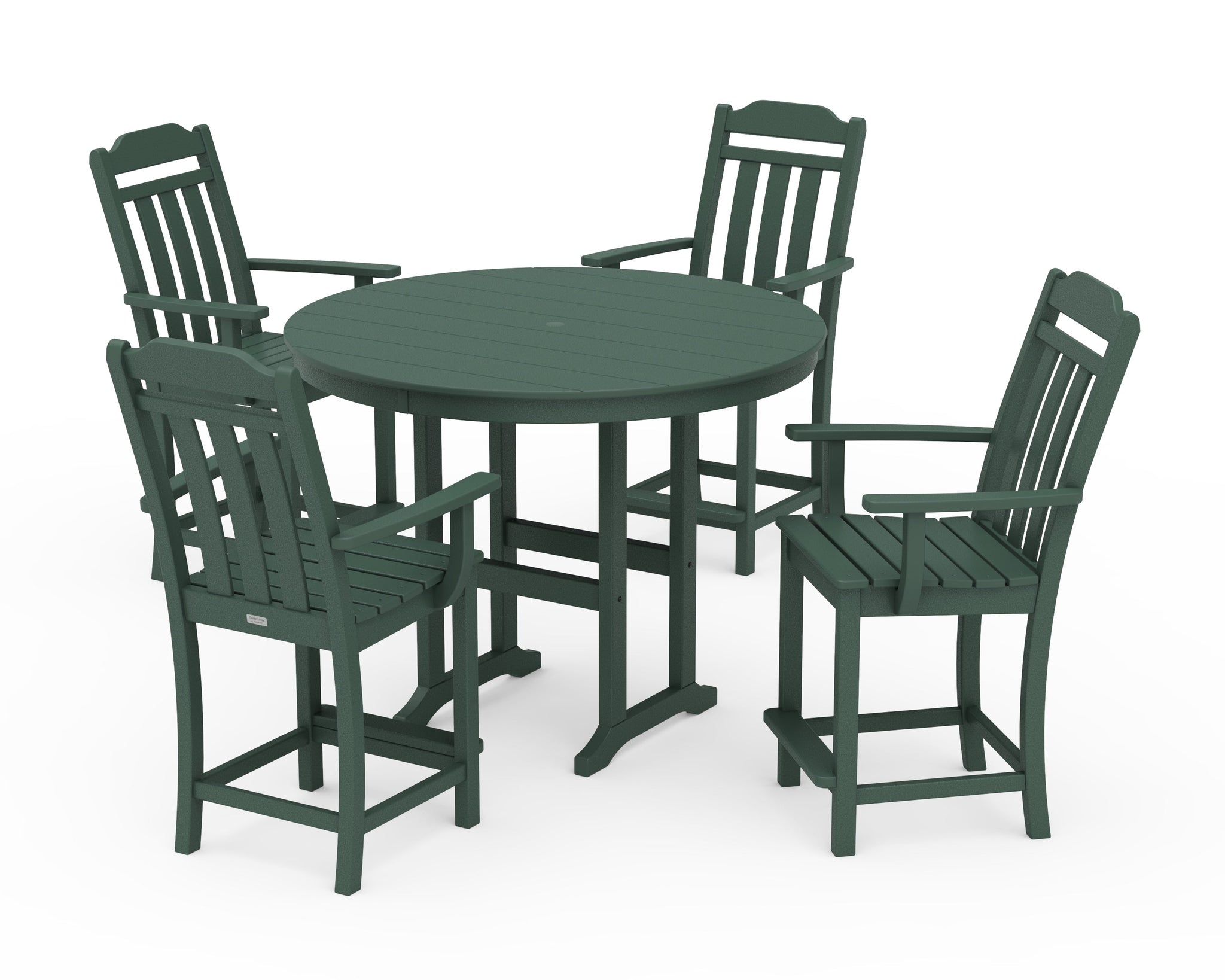 Cottage 5-Piece Round Farmhouse Counter Set