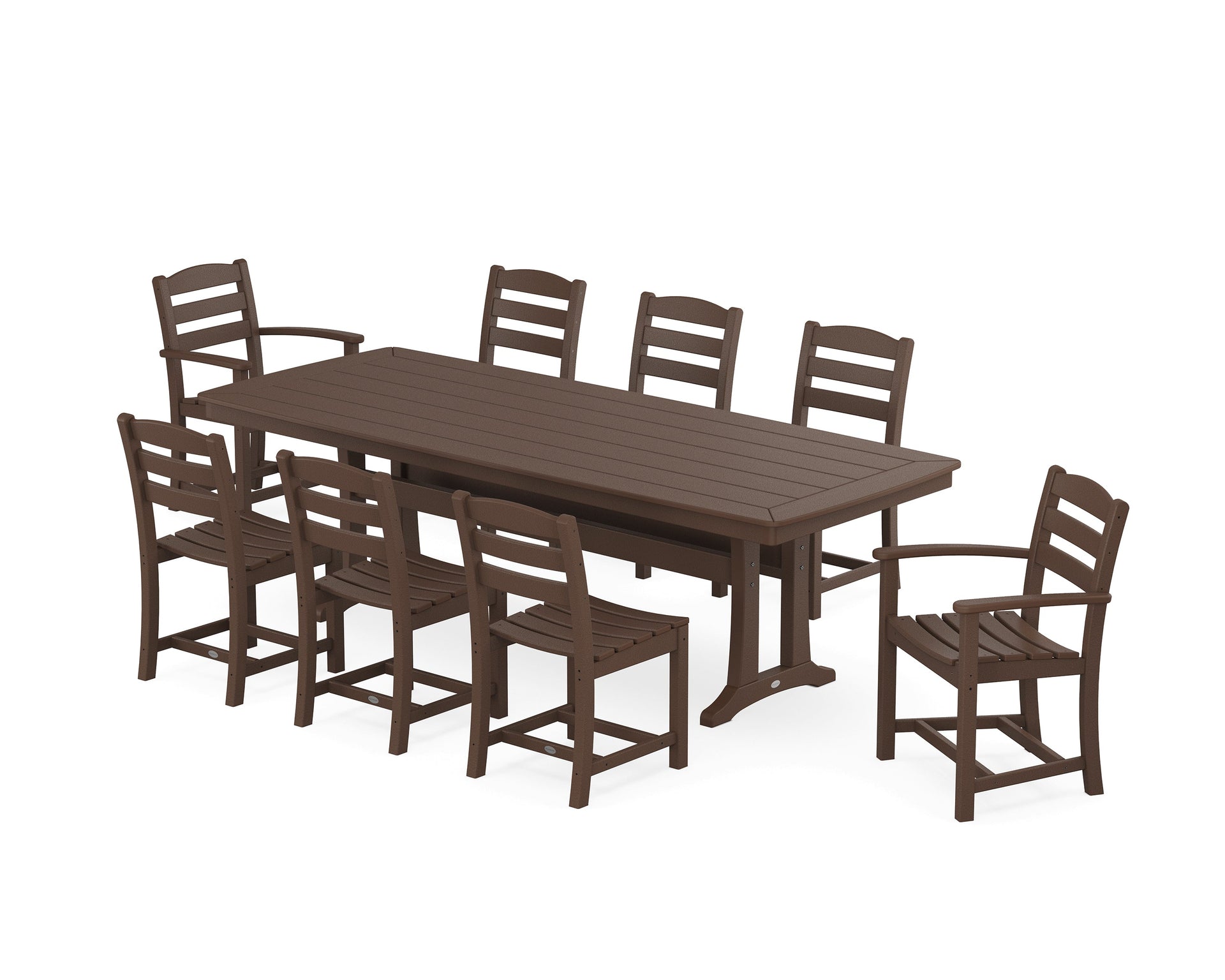 La Casa Café 9-Piece Dining Set with Trestle Legs
