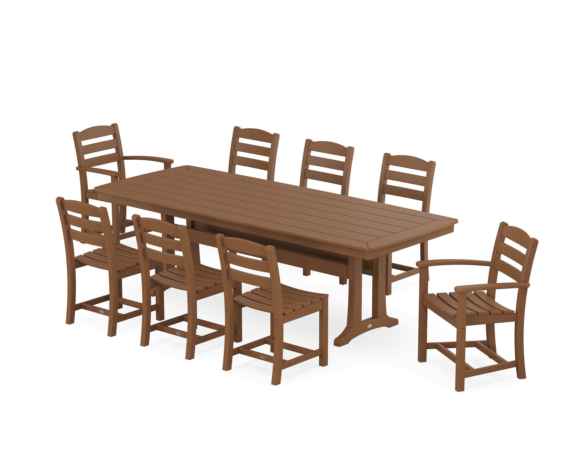 La Casa Café 9-Piece Dining Set with Trestle Legs