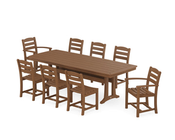 La Casa Café 9-Piece Dining Set with Trestle Legs