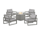 EDGE Sectional 5-Piece Deep Seating Set with Fire Pit Table