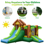 Costway Kids Jungle Bounce House Castle w/ 735W Blower 51823049 New