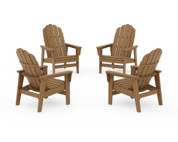 4-Piece Vineyard Grand Upright Adirondack Chair Conversation Set