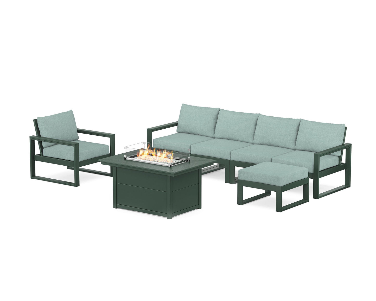 EDGE Sectional Lounge and Fire Pit Set