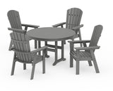 Nautical Adirondack 5-Piece Round Farmhouse Dining Set