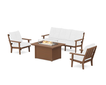 Oxford Deep Seating Fire Pit Table Set