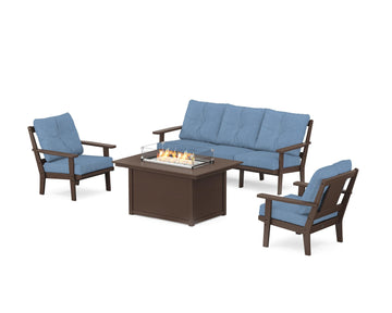 Prairie Deep Seating Fire Pit Table Set