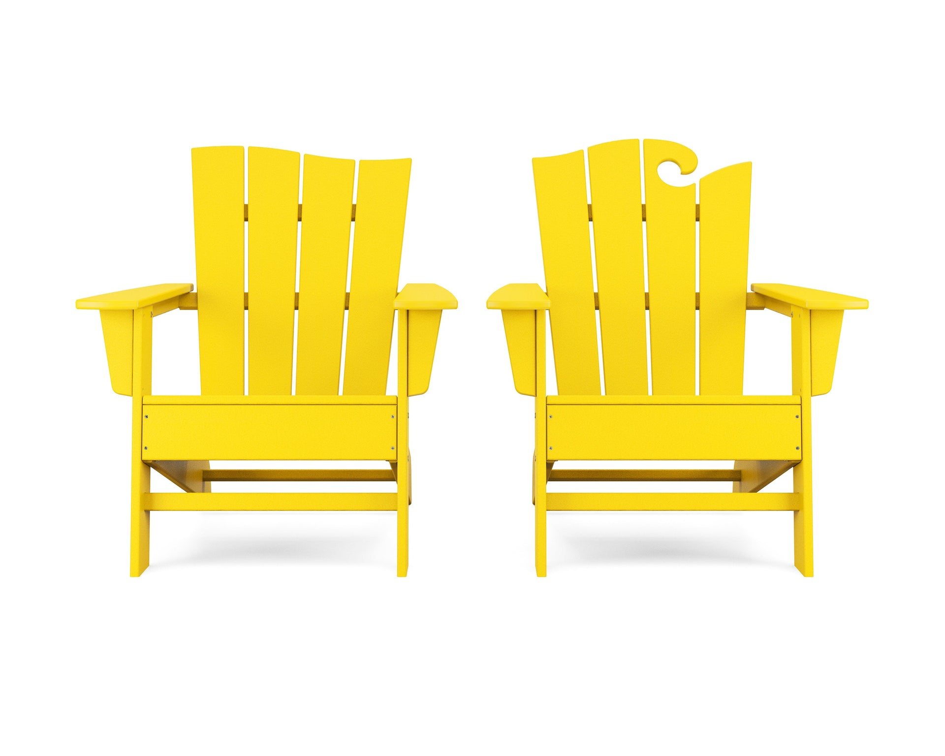 Wave 2-Piece Adirondack Set with The Wave Chair Left