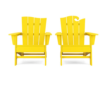 Wave 2-Piece Adirondack Set with The Wave Chair Left