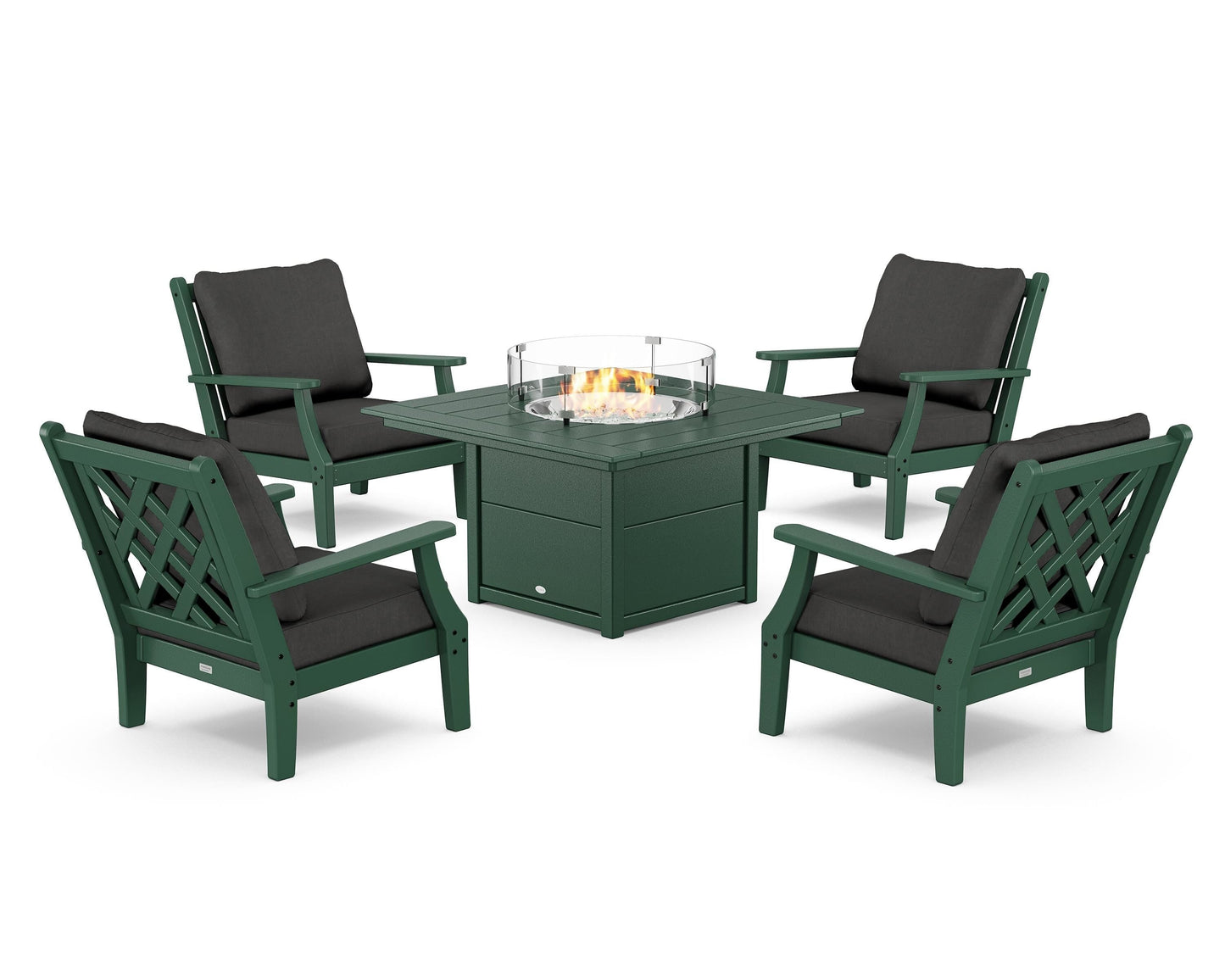Wovendale 5-Piece Deep Seating Set with Fire Pit Table