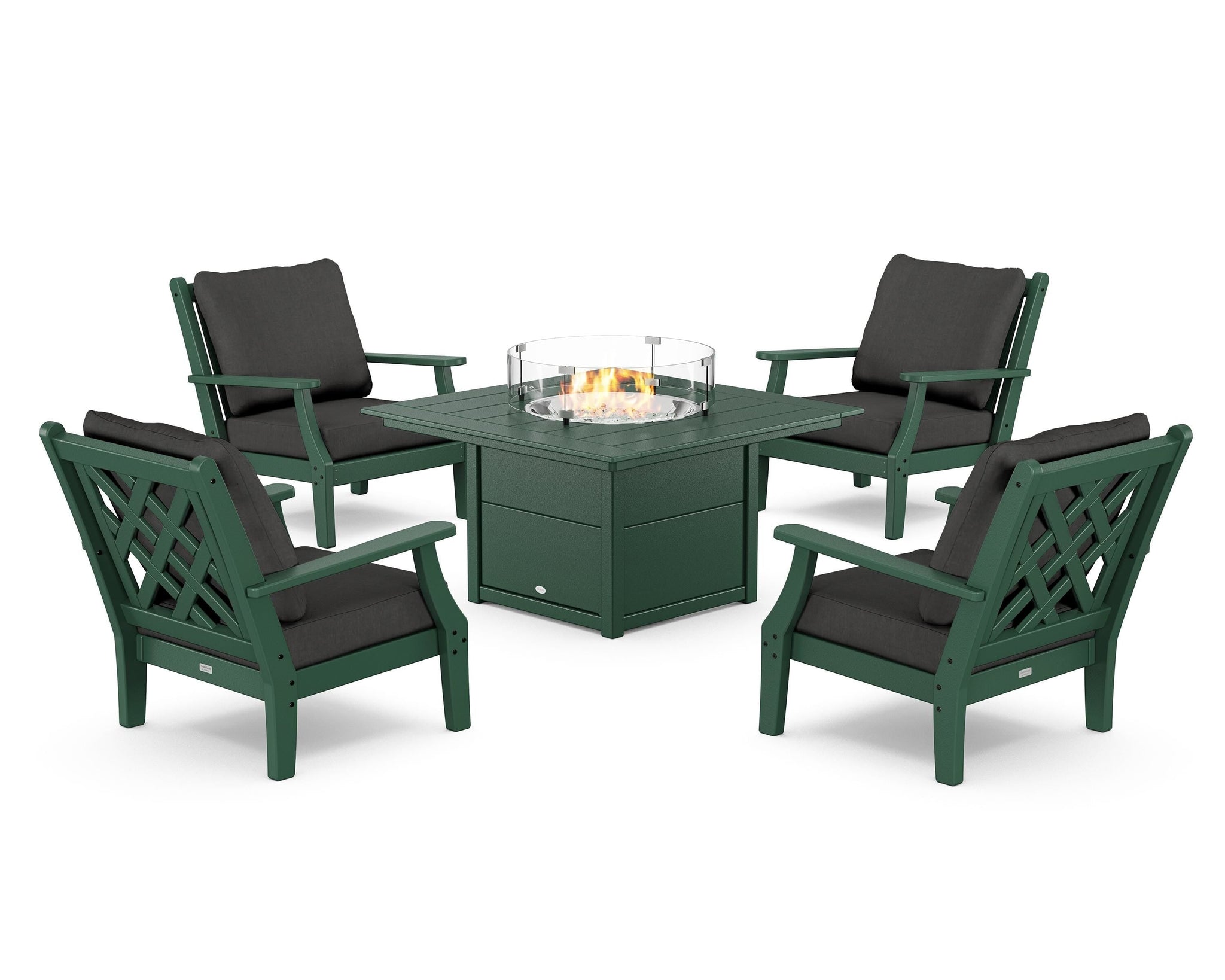 Wovendale 5-Piece Deep Seating Set with Fire Pit Table