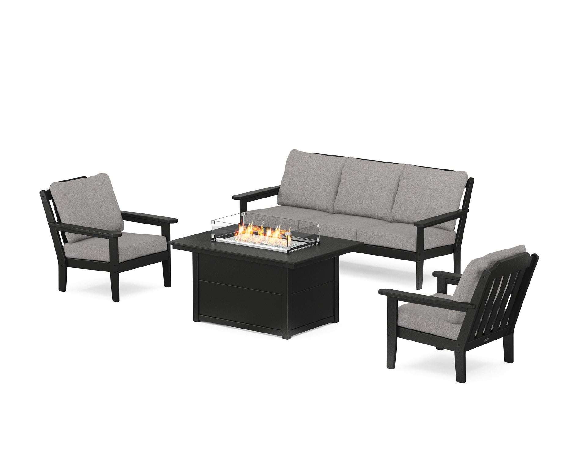 Cottage Deep Seating Fire Pit Table Set