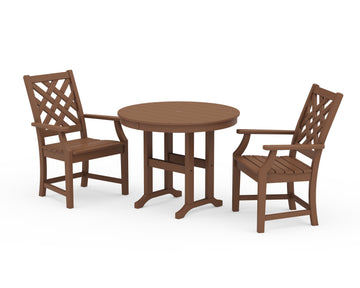 Wovendale 3-Piece Farmhouse Dining Set