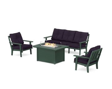 Oxford Deep Seating Fire Pit Table Set